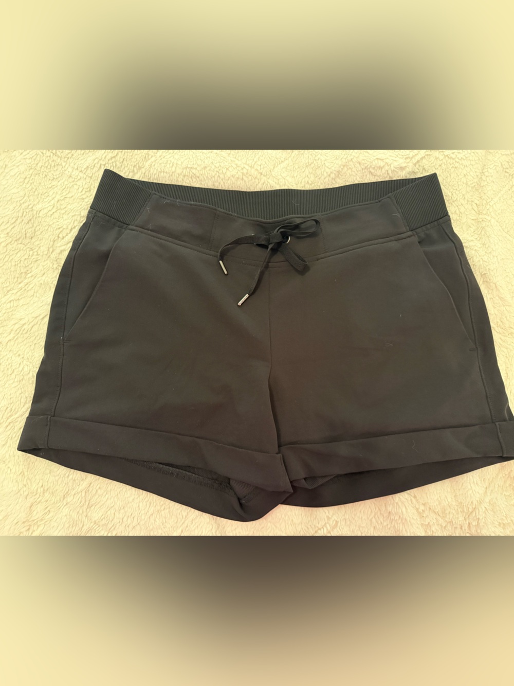 Athleta Black Women's Athletic Shorts with Drawstring